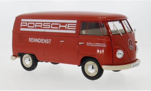 Diecast model cars Volkswagen Bulli Classic T1 1963 Porsche Renndienst 1/18 Welly