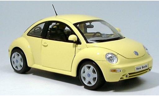 Diecast model cars Volkswagen New Beetle Base yellow 1/18 Welly