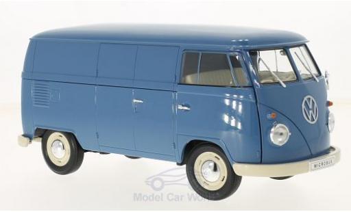 Diecast model cars Volkswagen T1 B blue 1963 Van 1/18 Welly