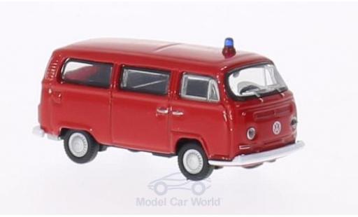 Diecast model cars Volkswagen T2 B Bus Fire brigade 1972 1/87 Welly