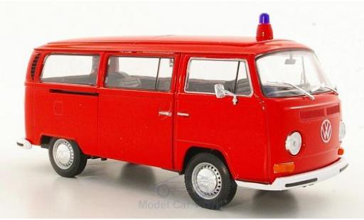 Diecast model cars Volkswagen T2 B Bus Fire brigade 1972 without Vitrine 1/24 Welly