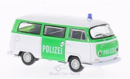 Diecast model cars Volkswagen T2 B Bus Police 1972 1/87 Welly