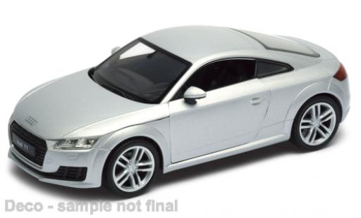 Diecast model cars Audi TT coupe (8S) metallise grey 2014 1/24 Welly