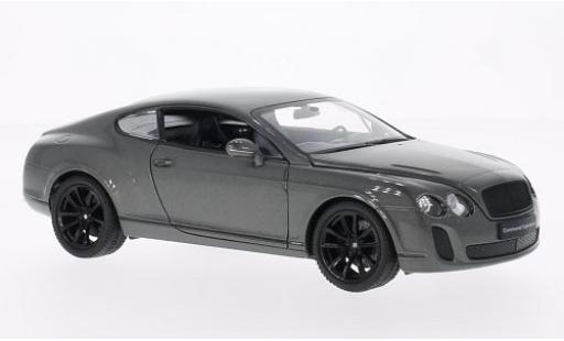 Diecast model cars Bentley Continental Supersports metallic grey 1/24 Welly