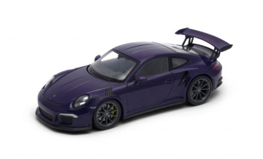 Diecast model cars Porsche 911 GT3 RS purple 2015 1/24 Welly