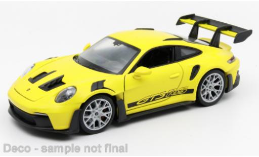 Diecast model cars Porsche 911 RS GTR yellow 1/24 Welly