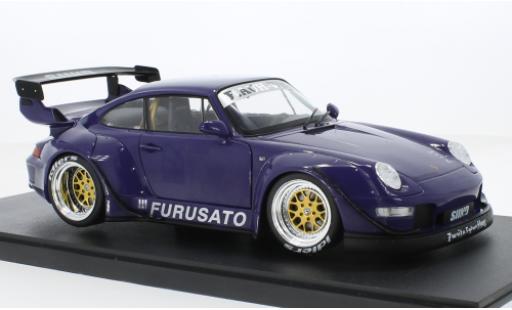 Diecast model cars Porsche 911 RWB purple Furusato 1/18 Werk83