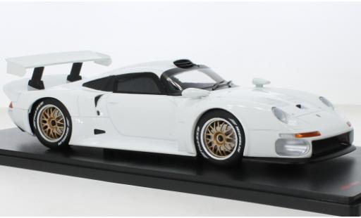 Diecast model cars Porsche 911 GT1 white 1996 1/18 Werk83