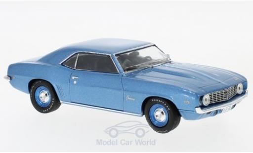 Diecast model cars Chevrolet Camaro Coupe metallic blue 1969 1/43 WhiteBox