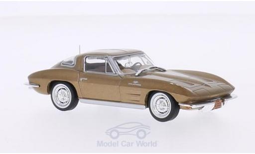 Diecast model cars Chevrolet Corvette Stingray C2 gold 1963 1/43 WhiteBox