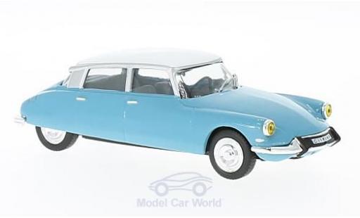 Diecast model cars Citroen DS 19 blue/white 1966 1/43 WhiteBox