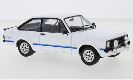 Diecast model cars Ford Escort RS 1800 MkII white/blue 1989 1/24 WhiteBox