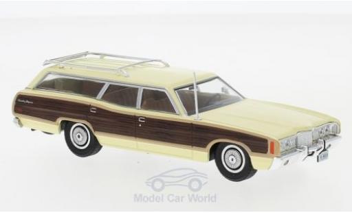 Diecast model cars Ford LTD Country Squire yellow/Holzoptik 1972 1/43 WhiteBox