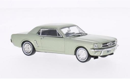 Diecast model cars Ford Mustang Hardtop metallic green 1965 1/43 WhiteBox