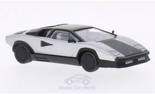 Diecast model cars Lamborghini Countach Evoluzione grey/matt-black 1987 1/43 WhiteBox