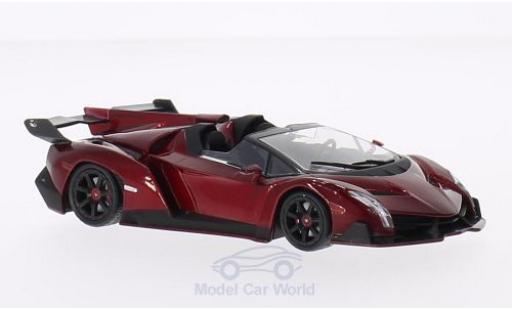 Diecast model cars Lamborghini Veneno Roadster metallic red 2013 1/43 WhiteBox