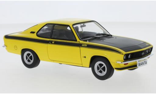 Diecast model cars Opel Manta A GT/E yellow/matt-black 1974 1/24 WhiteBox