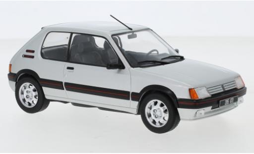 Diecast model cars Peugeot 205 GTI 1.9 grey 1988 1/24 WhiteBox