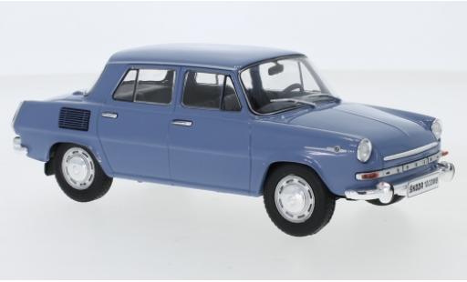 Diecast model cars Skoda 1000 Base MB blue 1969 1/24 WhiteBox