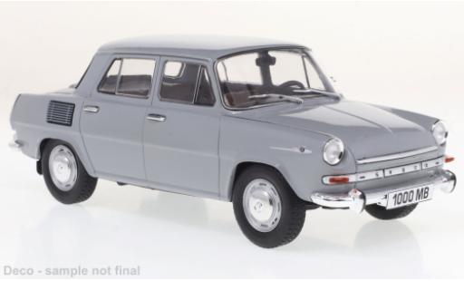Diecast model cars Skoda 1000 Base MB grey/white 1965 1/24 WhiteBox