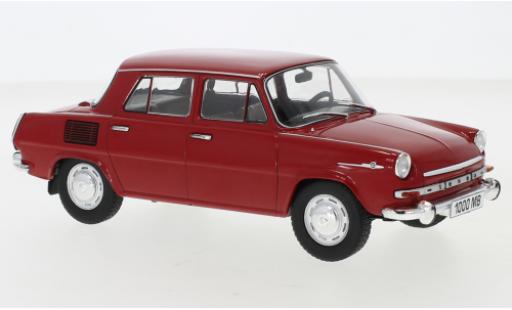 Diecast model cars Skoda 1000 Base MB red 1968 1/24 WhiteBox