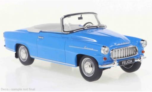 Diecast model cars Skoda Felicia Cabrio Convertible blue 1959 1/24 WhiteBox