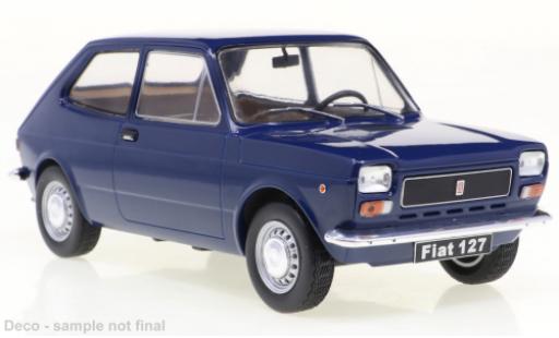 Diecast model cars Fiat 127 Berlina blue 1971 1/24 WhiteBox