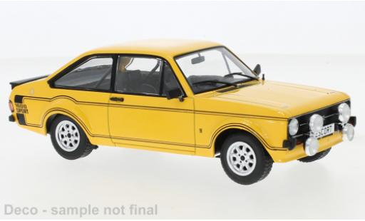 Diecast model cars Ford Escort Sport MK II 1600 yellow 1977 1/24 WhiteBox
