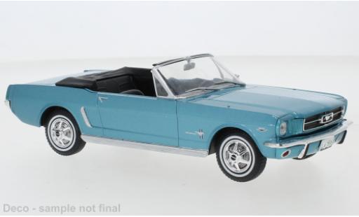 Diecast model cars Ford Mustang Convertible metallise turquoise 1965 1/24 WhiteBox