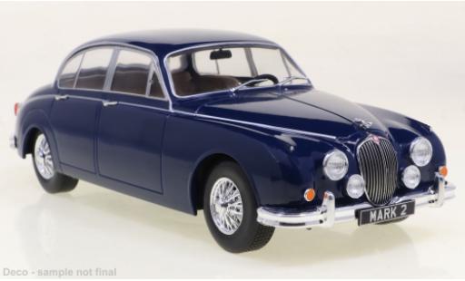 Diecast model cars Jaguar MK Base II blue 1960 1/24 WhiteBox