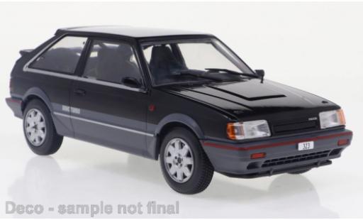 Diecast model cars Mazda 323 4WD Turbo black/metallise grey 1989 1/24 WhiteBox