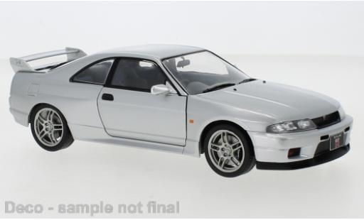 Diecast model cars Nissan Skyline R33 GT-R () metallise grey 1997 1/24 WhiteBox