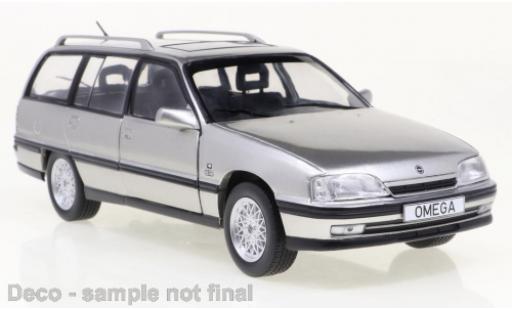 Diecast model cars Opel Omega Caravan A2 metallise grey 1990 1/24 WhiteBox