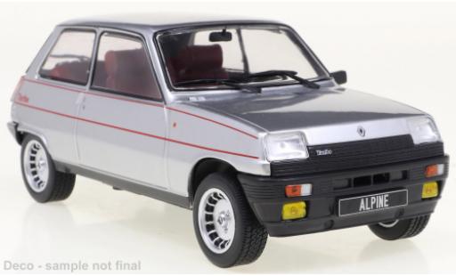 Diecast model cars Renault 5 Alpine grey/Dekor 1982 1/24 WhiteBox