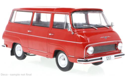 Diecast model cars Skoda 1203 Base red 1968 1/24 WhiteBox