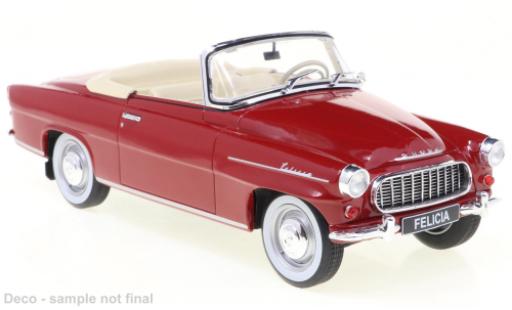 Diecast model cars Skoda Felicia Cabrio Convertible red 1959 1/24 WhiteBox