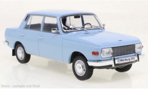 Diecast model cars Wartburg 353 Base blue 1967 1/24 WhiteBox