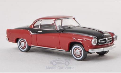 Diecast model cars Borgward Isabella coupe Coup&Atilde;&copy; red/black 1/87 Wiking