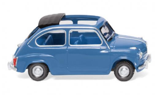 Diecast model cars Fiat 600 Berlina blue 1955 1/87 Wiking