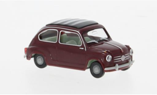 Diecast model cars Fiat 600 Berlina red 1/87 Wiking