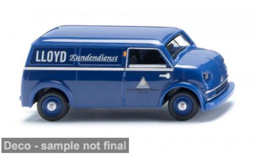 Diecast model cars Lloyd LT 500 blue 1952 1/87 Wiking