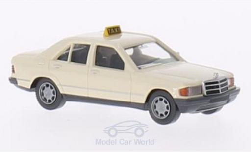 Diecast model cars Mercedes 190 Base D (W201) beige Taxi (D) 1/87 Wiking