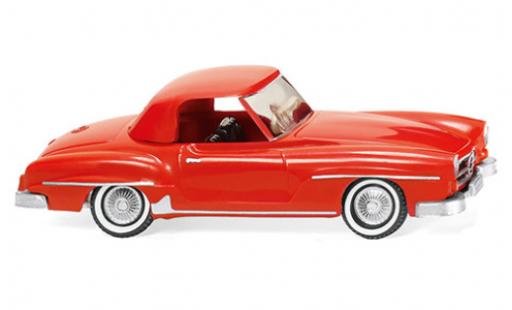Diecast model cars Mercedes 190 Base SL Coupe (W121 BII) red 1/87 Wiking