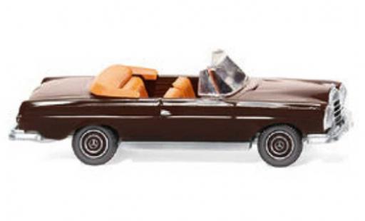 Diecast model cars Mercedes 280 Cabriolet SE Convertible brown 1967 1/87 Wiking