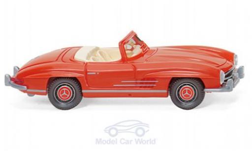 Diecast model cars Mercedes 300 Roadster SL red 1957 1/87 Wiking