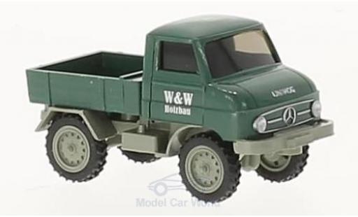 Diecast model cars Mercedes Unimog 406-425 U 411 W&W Holzbau 1/87 Wiking