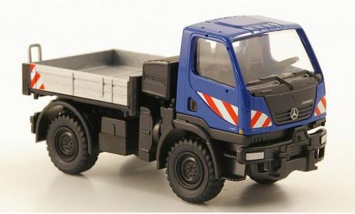 Diecast model cars Mercedes Unimog Base U20 flatbed blue 1/87 Wiking