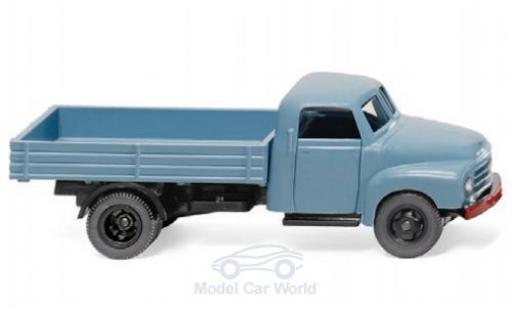 Diecast model cars Opel Blitz Base blue flatbedn-LKW 1/87 Wiking