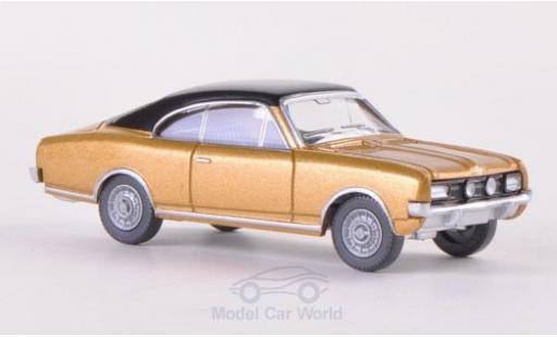 Diecast model cars Opel Commodore C A gold/black 1/87 Wiking