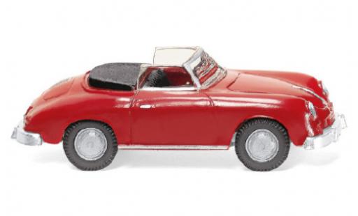 Diecast model cars Porsche 356 C C Convertible red 1959 1/87 Wiking